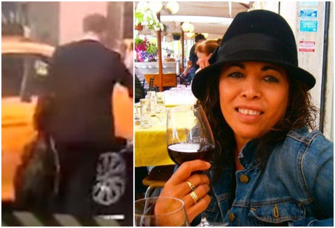 A la izquierda, el expresidente Juan Manuel Santos tomando un taxi en Nueva York. A la derecha Viviana Altamiranda, ciudadana colombiana