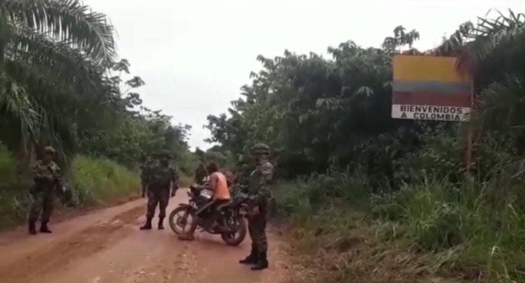 Control militar en la zona de frontera entre Colombia y Venezuela en Norte de Santander