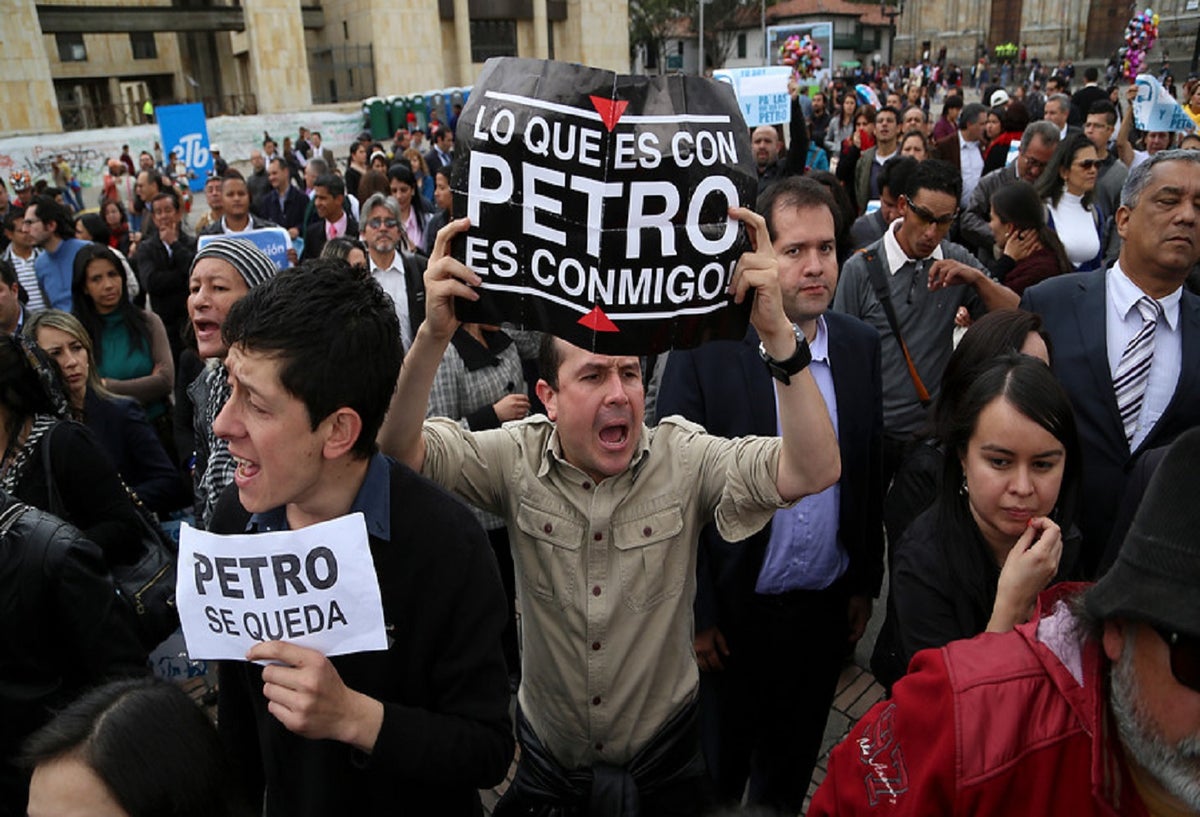 Manifestaciones en favor de Gustavo Petro