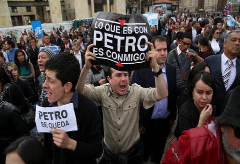 Manifestaciones en favor de Gustavo Petro