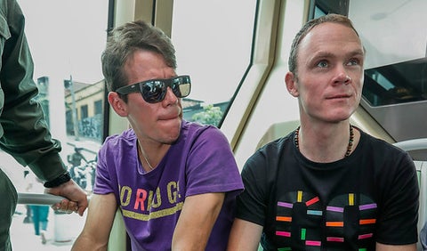 Chris Froome y Rigoberto Urán