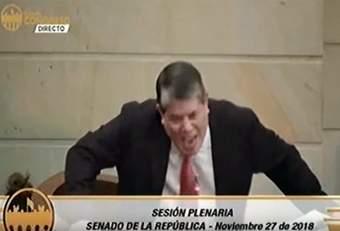 Antonio Luis Zabaraín en el debate a Néstor Humberto Martínez en el Senado