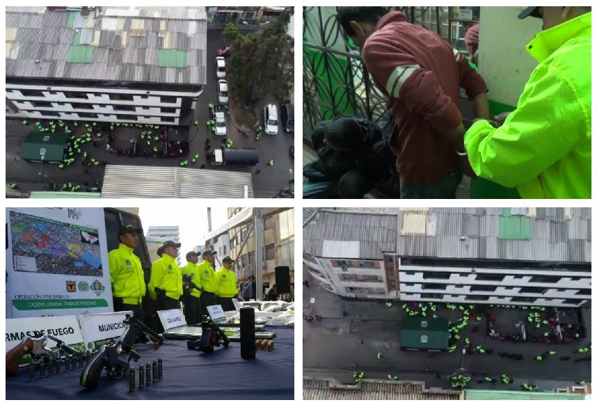 Operativo en el barrio Santa Fe, Bogotá