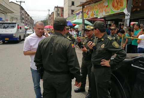 Asalto a carro de valores en Cali