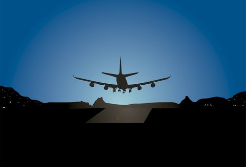 Foto ilustrativa de un vuelo comercial