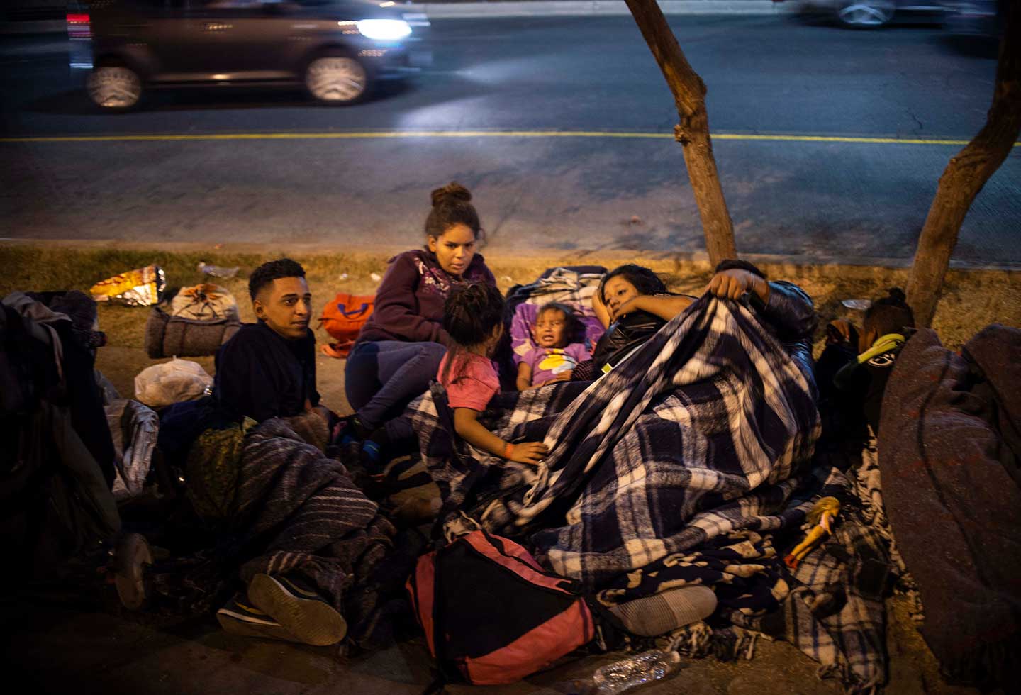 Caravana de migrantes en Tijuana