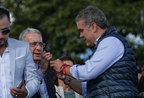 Iván Duque y Álvaro Uribe