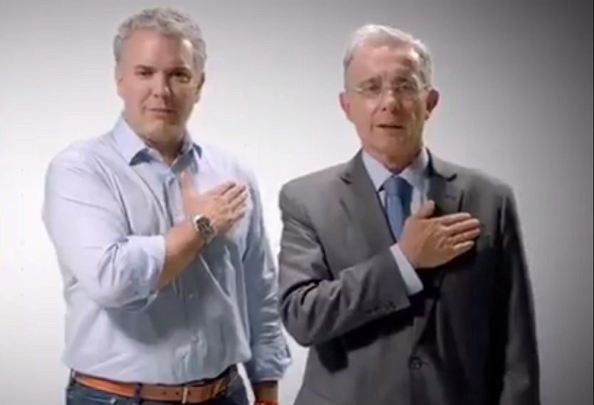 Iván Duque y Álvaro Uribe Vélez