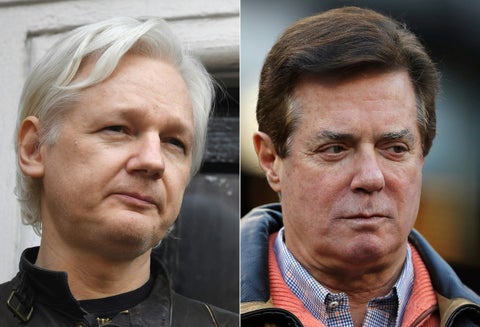 Julian Assenge y Paul Manafort