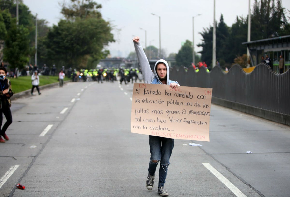 Marchas de estudiantes en Bogotá