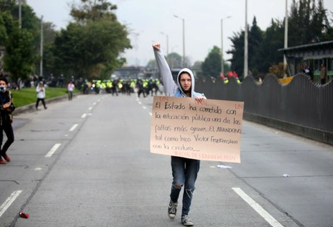 Marchas de estudiantes en Bogotá