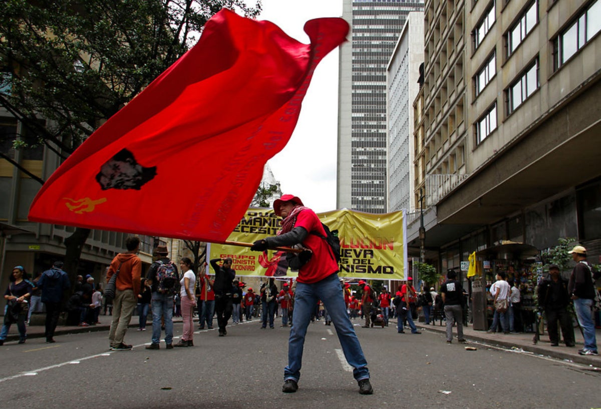 Marchas de centrales obreras en Bogotá