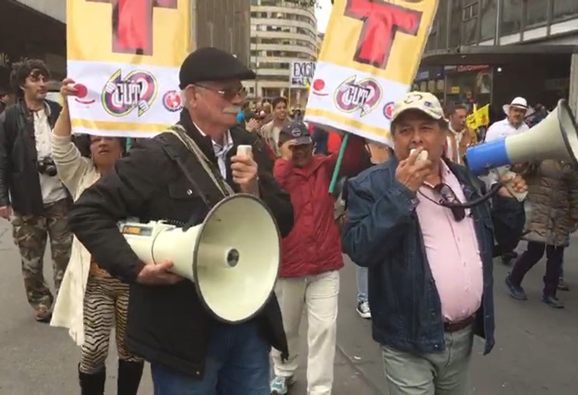 Marcha de trabajadores por la Séptima