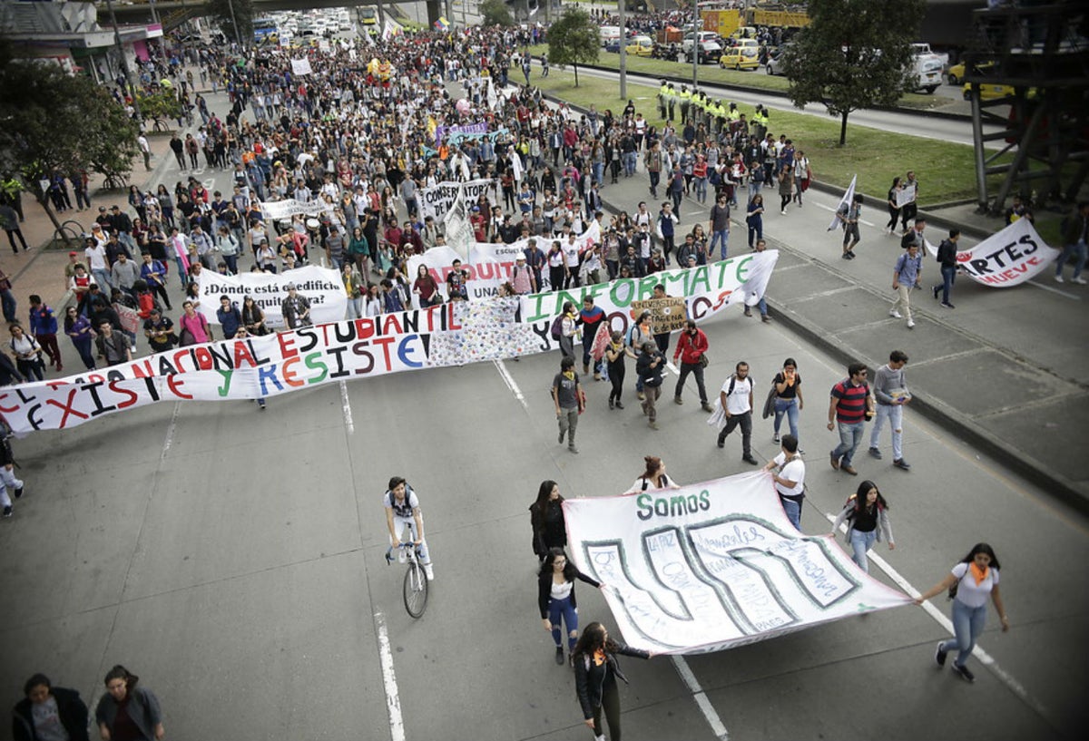 Marchas estudiantiles en Bogotá