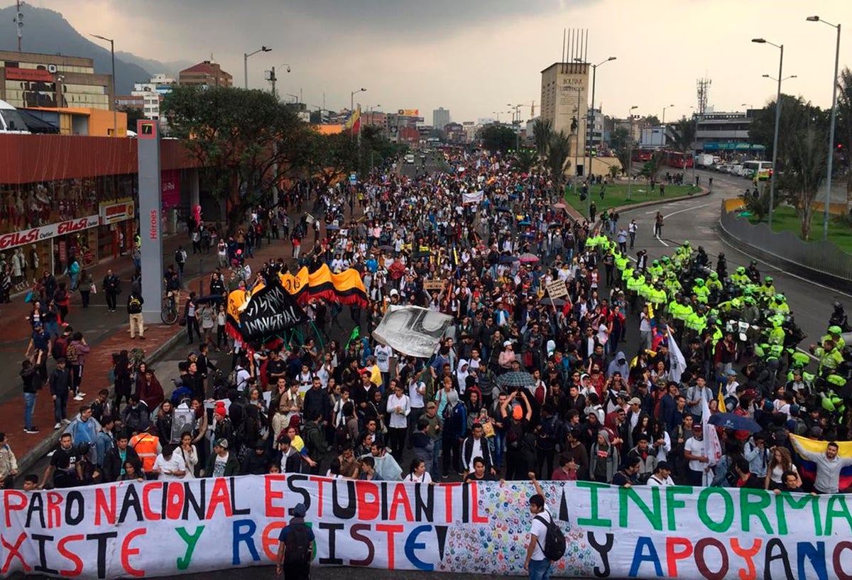 Marchas de estudiantes en Bogotá