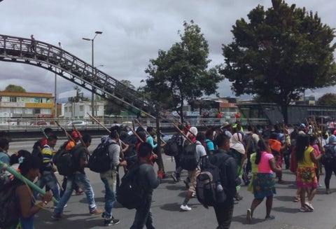 Minga Indígena en Bogotá