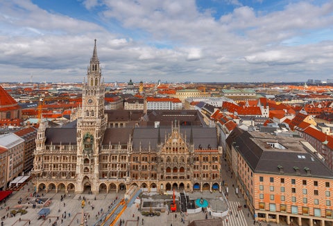 El Town Hall Marienplatz de Múnich, en Alemania
