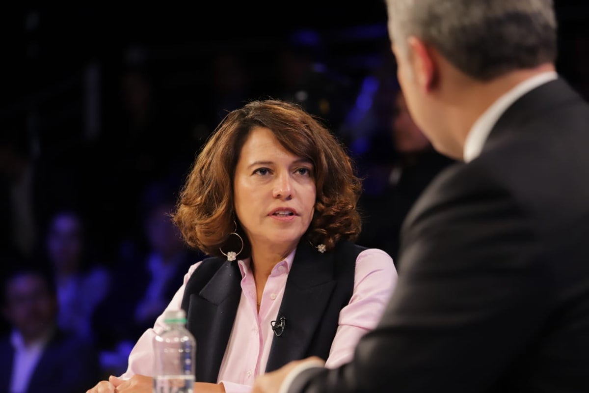 Nancy Patricia Gutiérrez, ministra del Interior, con el presidente Iván Duque
