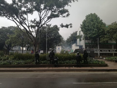 Protestas en la Universidad Nacional y Pedagógica