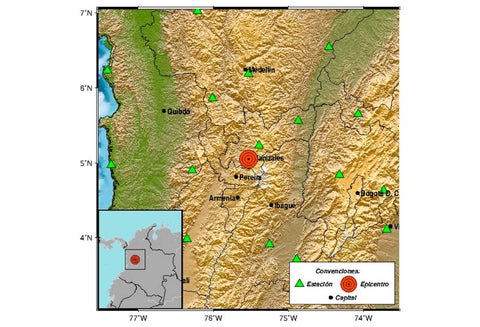 En Manizales se produjo un sismo de 4.0 grados