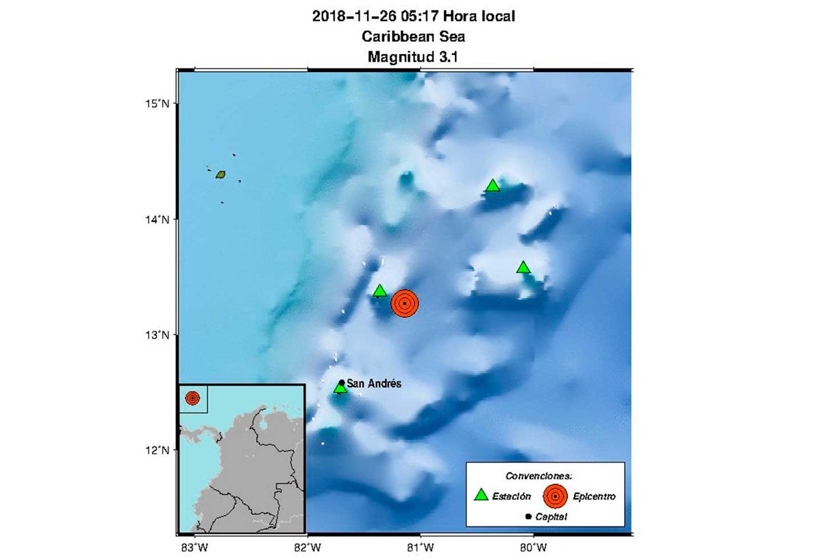 Sismos en San Andrés