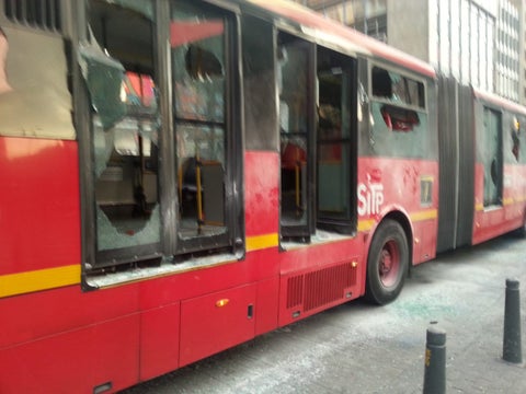 Transmilenio dañado