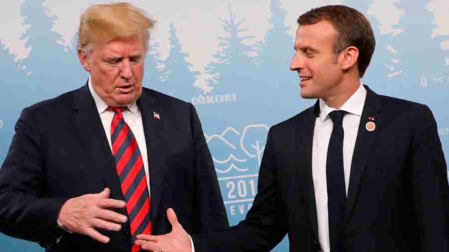 Donald Trump y Emmanuel Macron.