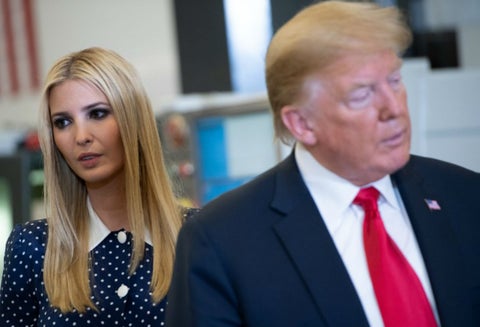 Ivanka Trump y el presidente Donald Trump