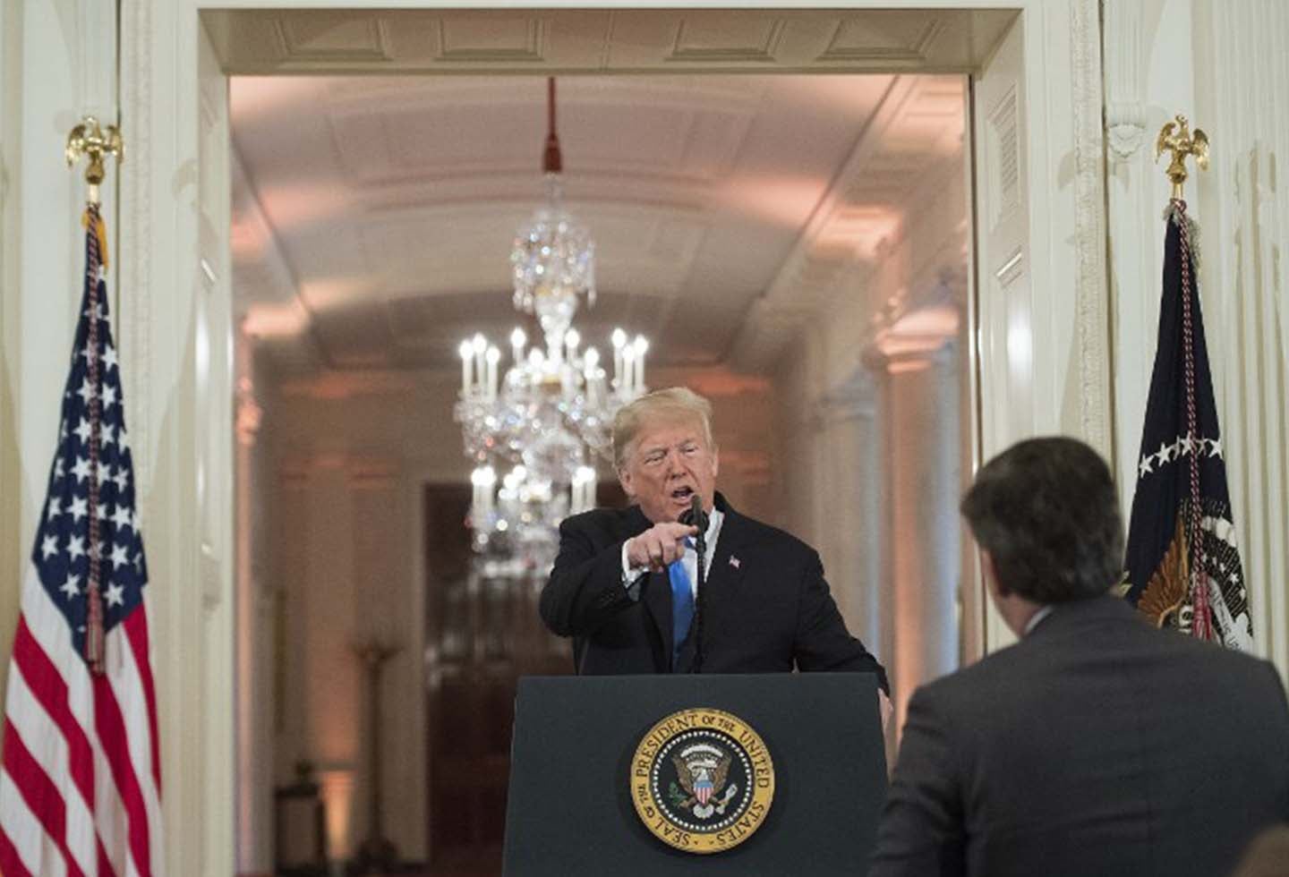 Donald Trump y Jim Acosta