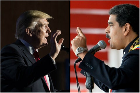 Presidente Donald Trump y Nicolás Maduro