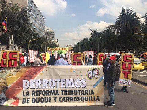Nueva marcha de estudiantes en Bogotá