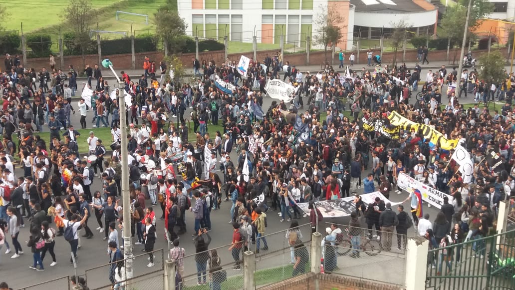Marchas estudiantiles en pasto