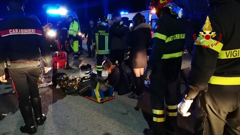 Estampida en discoteca en Italia