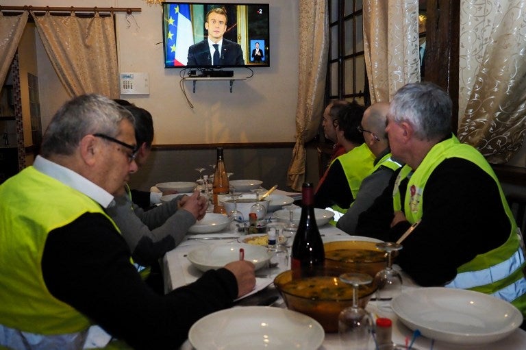 Emmanuel Macron chalecos amarillos