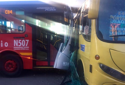 El accidente registrado en la calle 37, con carrera 13, en Bogotá