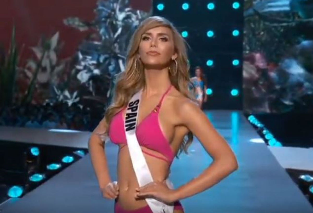 Desfile en traje de baño de Ángela Ponce, Miss España