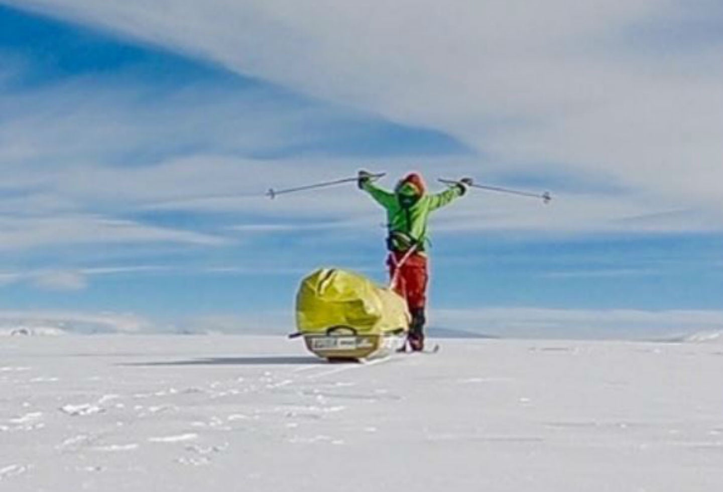 Colin O'Brady, primer hombre en cruzar a pie la Antártida