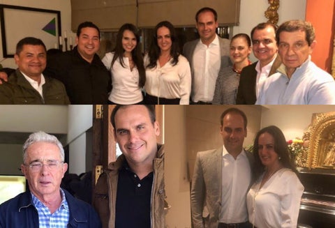 Integrantes del Centro Democrático y Eduardo Bolsonaro