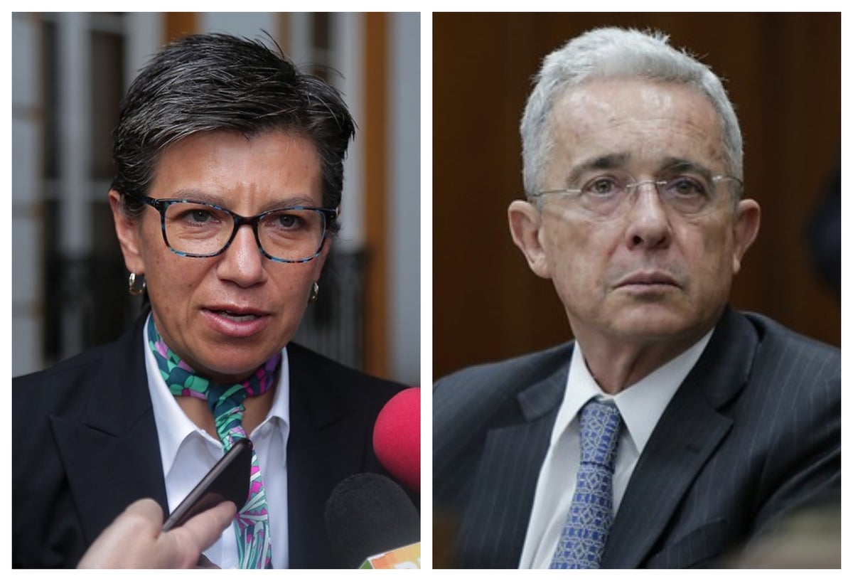 Claudia López y Álvaro Uribe