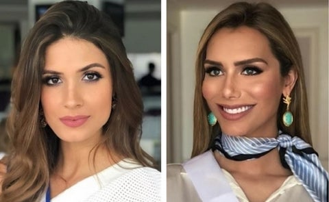 Gabriela Tafur (Señorita Colombia) y Ángela Ponce (Señorita España)