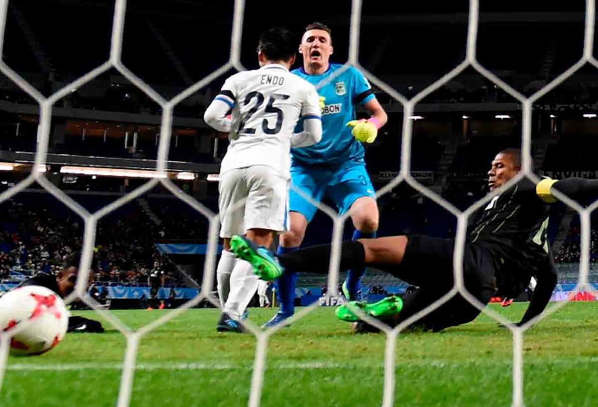 Yasushi Endo humillando a Nacional con su gol de taco