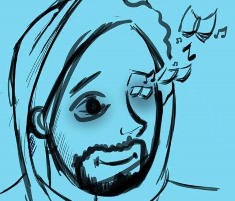 Caricatura en homenaje a Esteban Mosquera