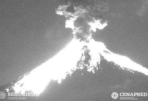 Explosión de volcán Popocatépetl