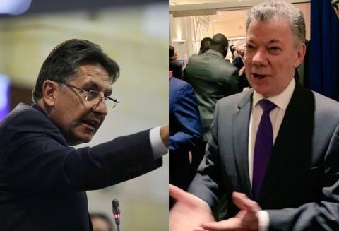 Néstor Humberto Martínez y Juan Manuel Santos