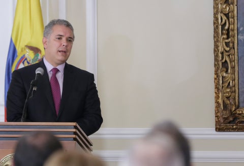 Iván Duque, presidente de la República, en la Casa de Nariño