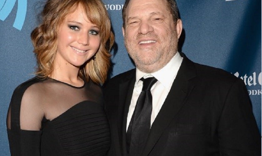 Jennifer Lawrence y Harvey Weinstein