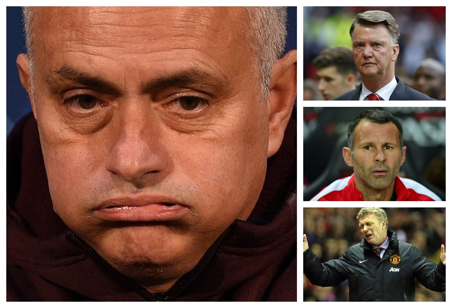 Mourinho, Van Gaal, Giggs y Moyes