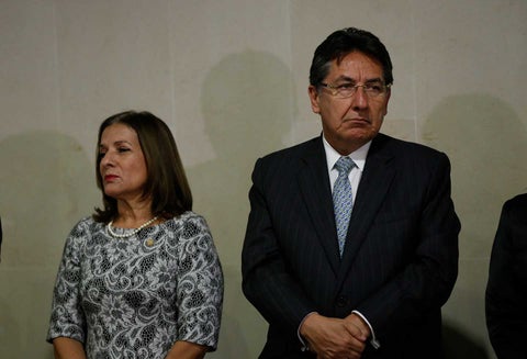 Margarita Cabello, expresidenta de la Corte Suprema de Justicia y Néstor Humberto Martínez, Fiscal General de la Nación