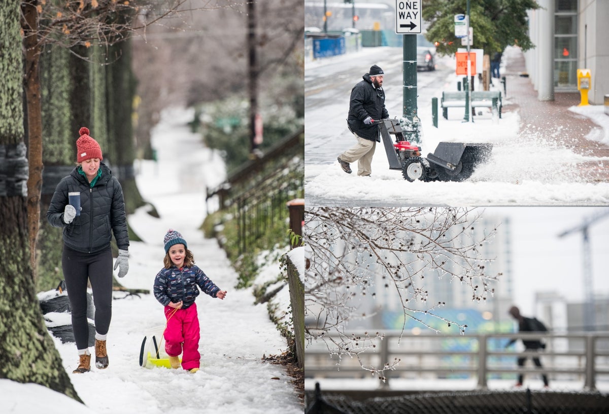 Así fue la nevada en Carolina del Norte.