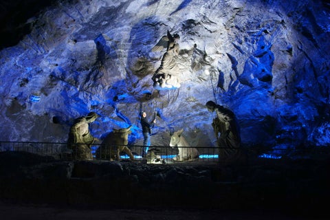 El pesebre instalado en la Catedral de Sal de Zipaquirá